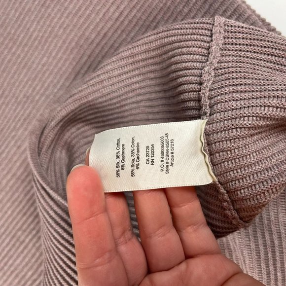 Wilfred Campanule Sweater Dress Ribbed Long Sleeve Aritzia Silk Cashmere size S - Picture 10 of 10